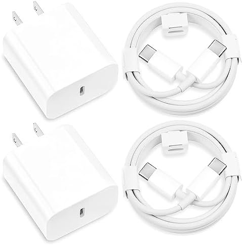 2Pack 20W USB C Charger for iPhone 15/15 Plus/15 Pro/15 Pro Max,PD Wall Charger
