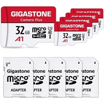 Micro SD Card 32GB 5-Pack, Camera Plus, MicroSDHC Memory Card