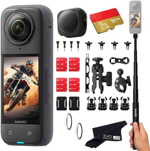Insta360 X4 Motorcycle Bundle- 8K Waterproof 360 Action Camera