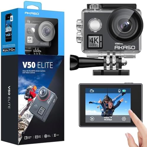 AKASO V50 Elite 4K60fps Touch Screen WiFi Action Camera Voice Control